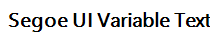 Segoe UI Variable Text Semiligh